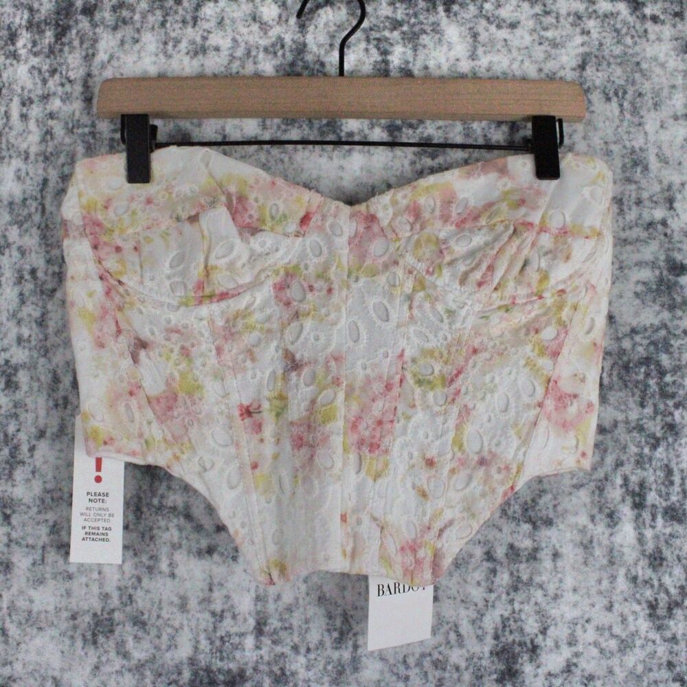 NEW Bardot Womens Size L US 8 Sunny Lila Underwire Bustier Cropped Top